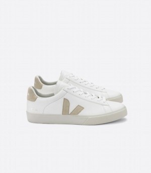 Χαμηλα Sneakers γυναικεια Veja Campo Chromefree δερματινα ασπρα Μπεζ | IGV4511AU