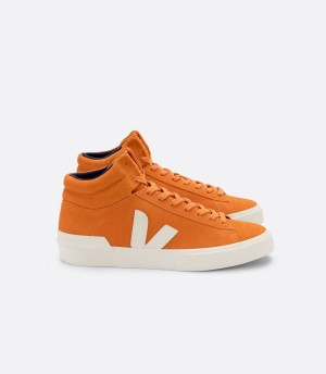 Ψηλα Sneakers ανδρικα Veja Minotaur σουετ Pumpkin πορτοκαλι | CVM3084NO