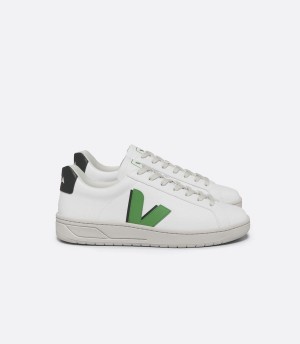 Χαμηλα Sneakers γυναικεια Veja Urca Cwl Leaf ασπρα μαυρα πρασινο | NEF3759VS