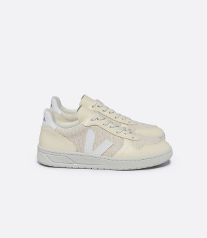 Χαμηλα Sneakers ανδρικα Veja V-10 J-mesh Jute Μπεζ ροζ ασπρα | PDP5013LU