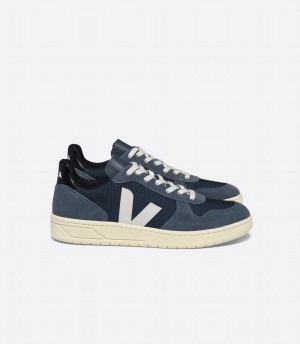 Χαμηλα Sneakers ανδρικα Veja V-10 Ripstop Βάρκας μπλε ασπρα | AFL4810QD