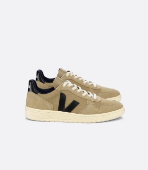 Χαμηλα Sneakers γυναικεια Veja V-10 Ripstop ανοιχτο καφε μαυρα | WGS555FN