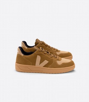 Χαμηλα Sneakers γυναικεια Veja V-10 σουετ καφε | AJY4624YD