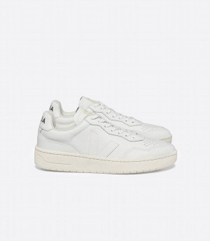 Χαμηλα Sneakers γυναικεια Veja V-90 δερματινα ασπρα | EIK187XV