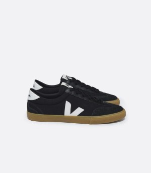 Χαμηλα Sneakers ανδρικα Veja Volley καμβα μαυρα ασπρα | AOW3272NU