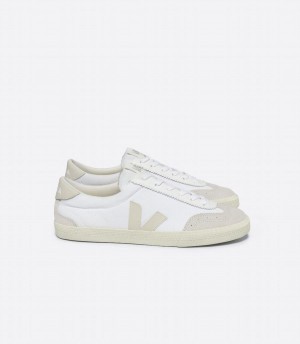 Χαμηλα Sneakers γυναικεια Veja Volley καμβα ασπρα Μπεζ | HVL2792XO