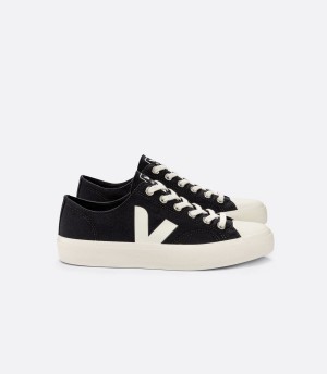 Χαμηλα Sneakers γυναικεια Veja Wata II Low καμβα μαυρα | OTM5658VC