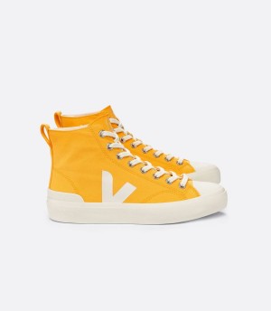 Ψηλα Sneakers ανδρικα Veja Wata II καμβα Oasis κίτρινα | HJH6255UQ