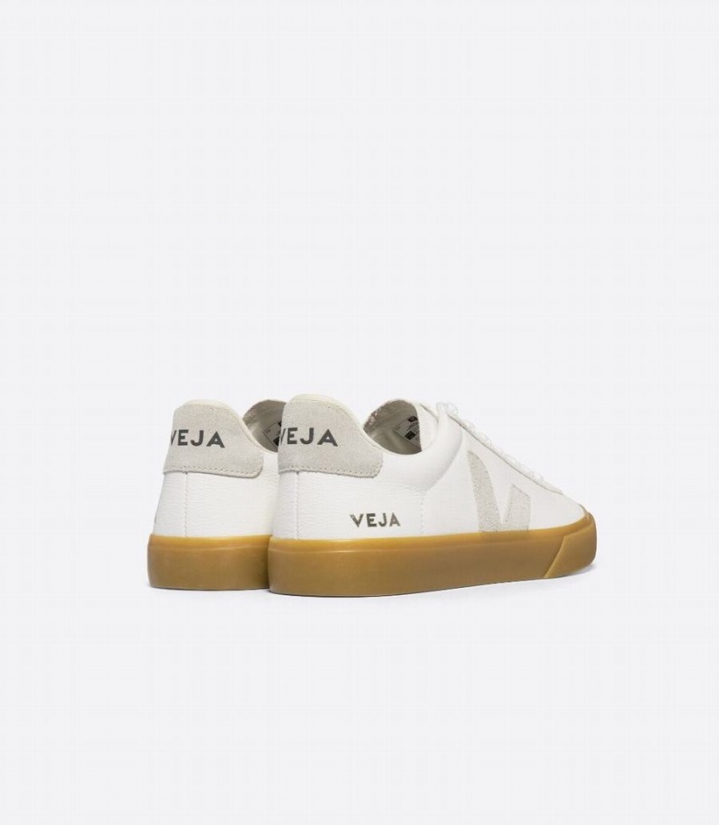 Χαμηλα Sneakers ανδρικα Veja Campo Chromefree δερματινα ασπρα γκρι | CWI1035AP