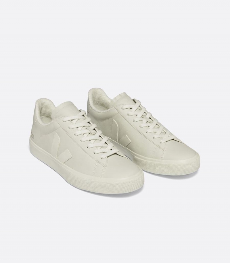 Χαμηλα Sneakers ανδρικα Veja Campo Fured Chromefree δερματινα ασπρα | UCY599FD