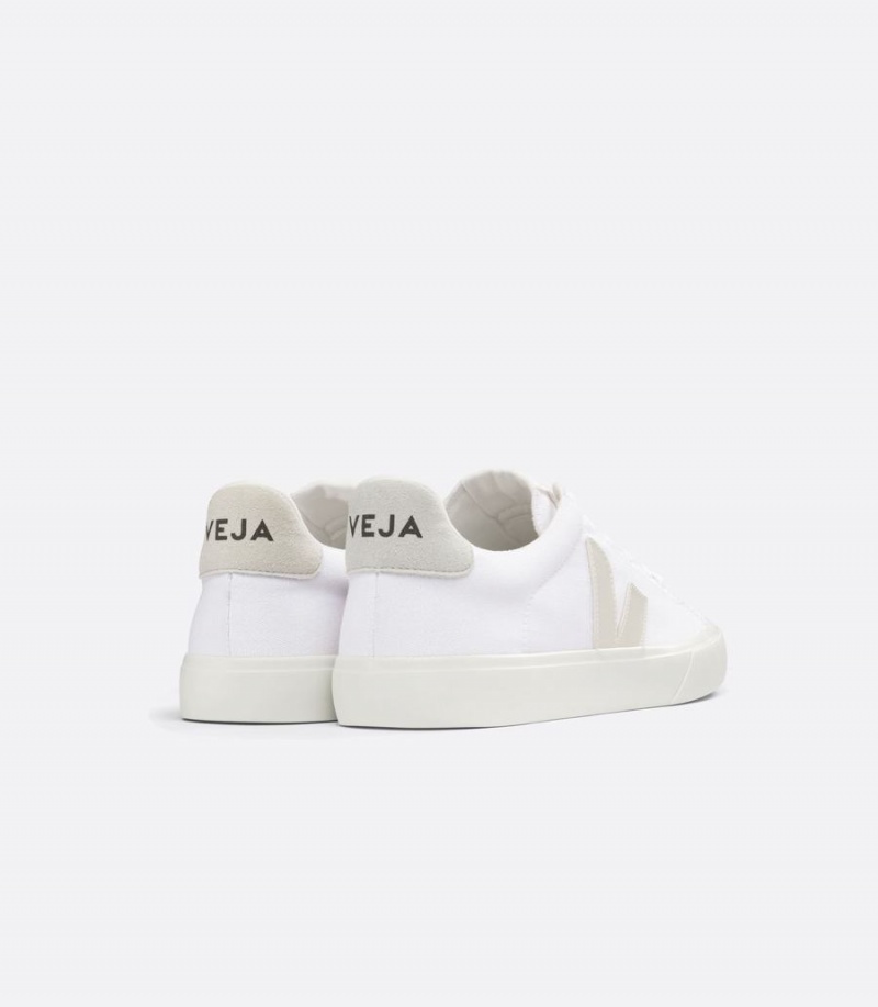 Χαμηλα Sneakers γυναικεια Veja Campo καμβα ασπρα Μπεζ | GIT8419WB