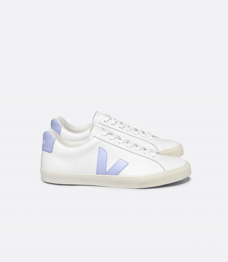 Χαμηλα Sneakers ανδρικα Veja Esplar δερματινα Swan ασπρα μπλε | NVJ5917OB