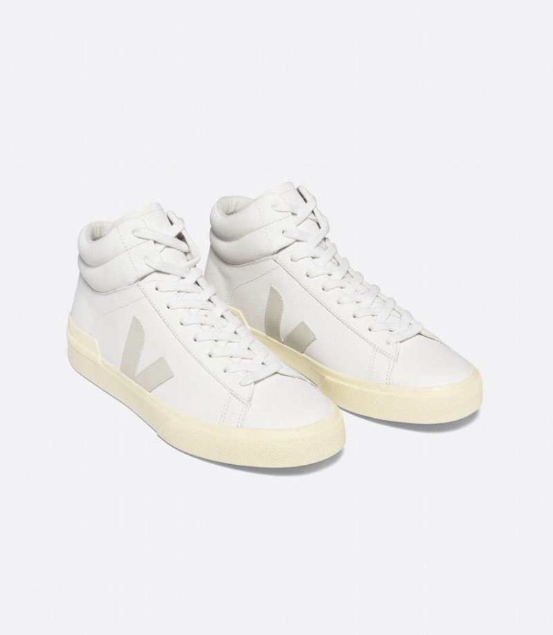 Ψηλα Sneakers ανδρικα Veja Minotaur Chromefree δερματινα ασπρα | MGM2642OR