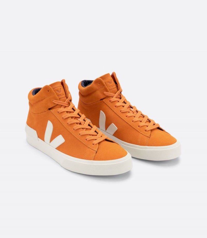 Ψηλα Sneakers ανδρικα Veja Minotaur σουετ Pumpkin πορτοκαλι | CVM3084NO