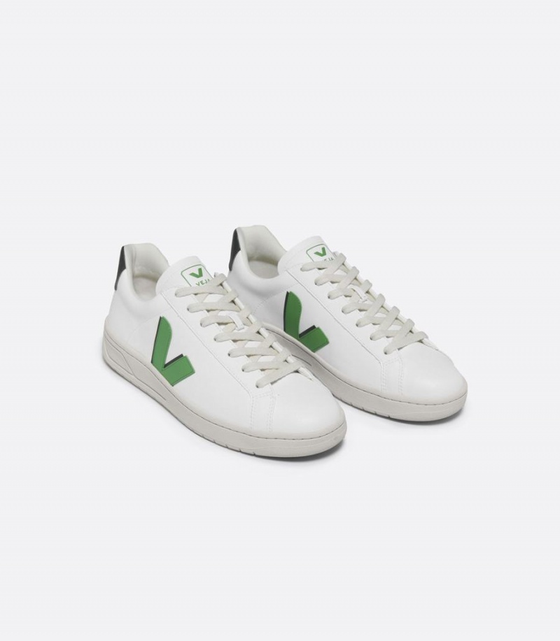 Χαμηλα Sneakers γυναικεια Veja Urca Cwl Leaf ασπρα μαυρα πρασινο | NEF3759VS