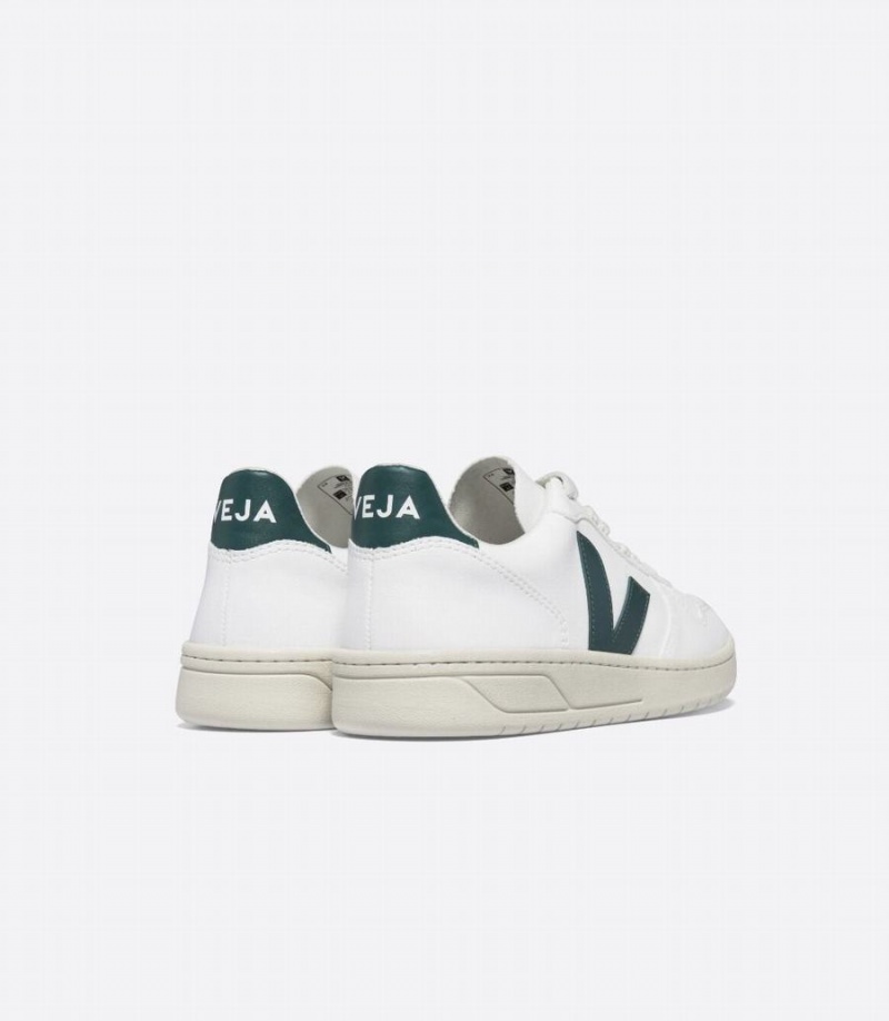 Χαμηλα Sneakers ανδρικα Veja V-10 Cwl Brittany ασπρα πρασινο | NXB2398ZA