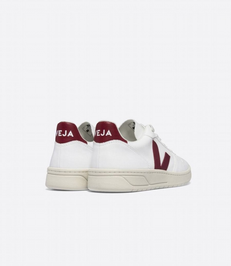 Χαμηλα Sneakers ανδρικα Veja V-10 Cwl ασπρα κοκκινα | PAA1771DW