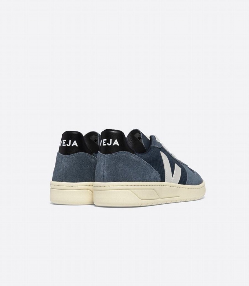 Χαμηλα Sneakers ανδρικα Veja V-10 Ripstop Βάρκας μπλε ασπρα | AFL4810QD