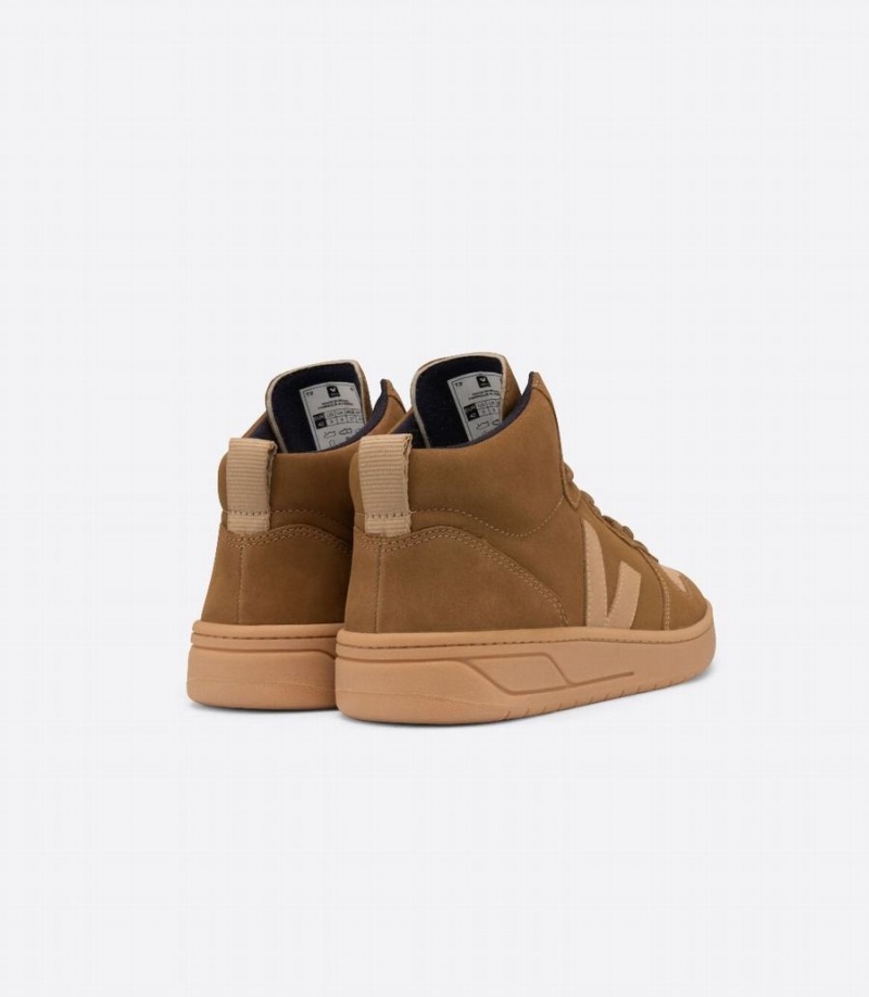 Ψηλα Sneakers ανδρικα Veja V-15 Nubuck καφε | KFG418HJ