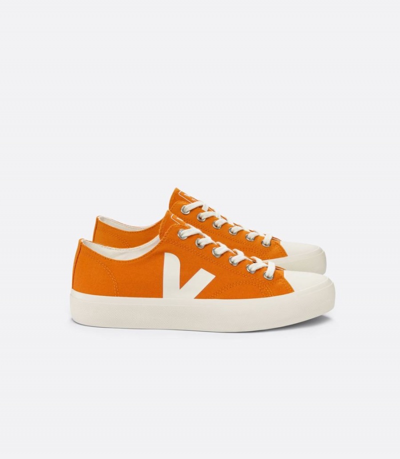 Χαμηλα Sneakers ανδρικα Veja Wata II Low καμβα Pumpkin πορτοκαλι | CRE429NT