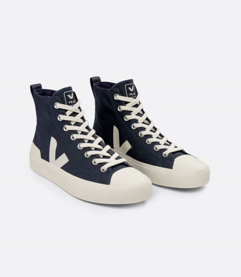 Ψηλα Sneakers ανδρικα Veja Wata II Ripstop Βάρκας βαθυ μπλε | FQO3786WL